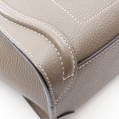 ラゲージ ナノショッパー 2WAY ハンドバッグ レザー グレーブラウン セリーヌ バッグ CELINE