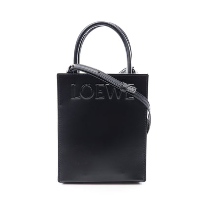 Standard A5 Tote Bag 2WAY ハンドバッグ レザー ブラック ロエベ バッグ LOEWE