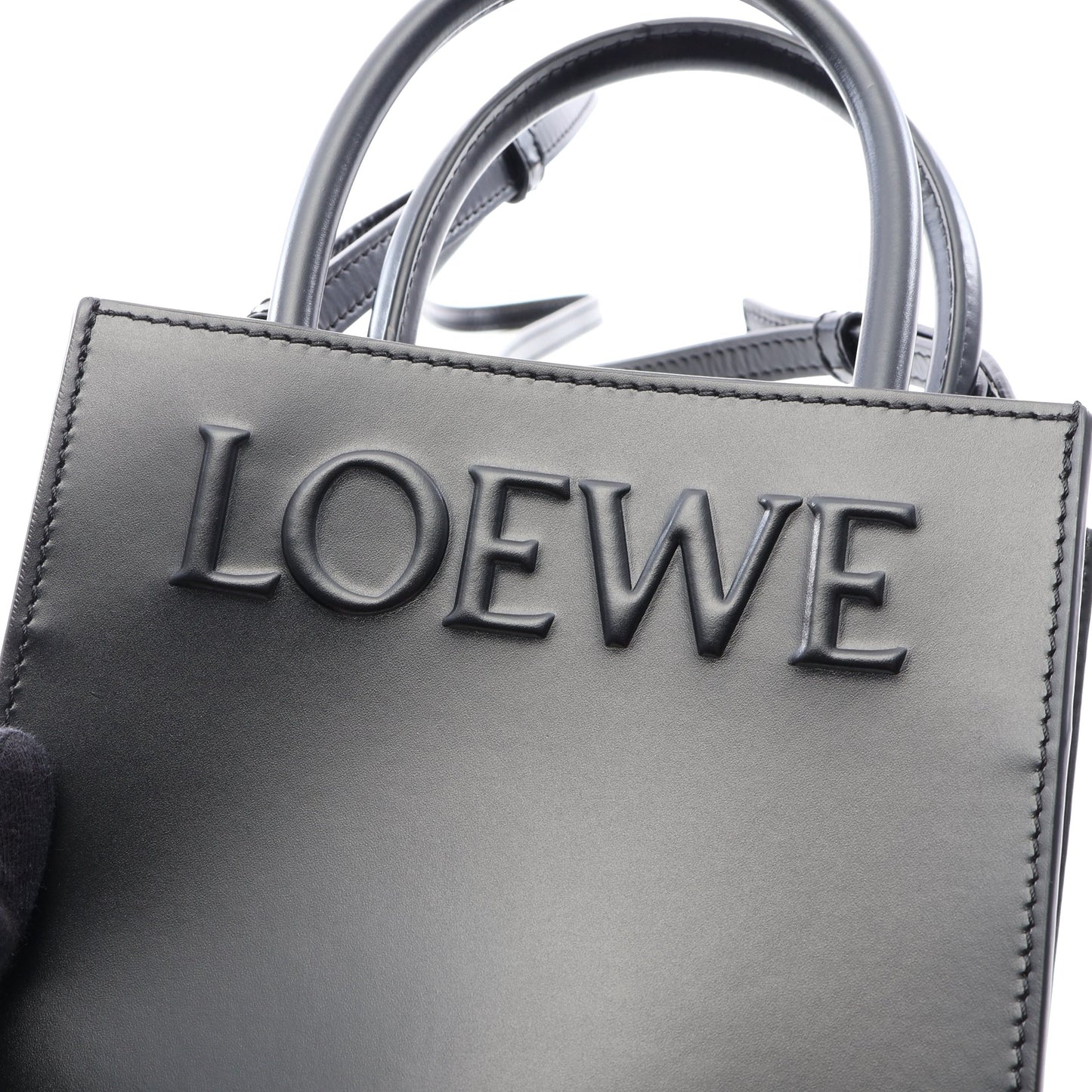 Standard A5 Tote Bag 2WAY ハンドバッグ レザー ブラック ロエベ バッグ LOEWE