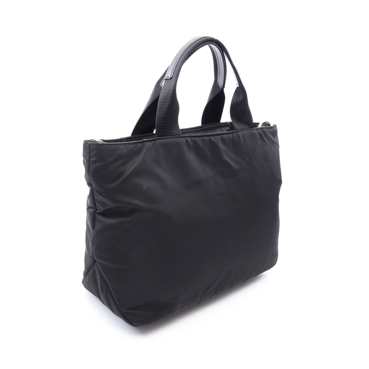 三角プレート 2WAY ハンドバッグ ナイロン レザー ブラック プラダ バッグ PRADA