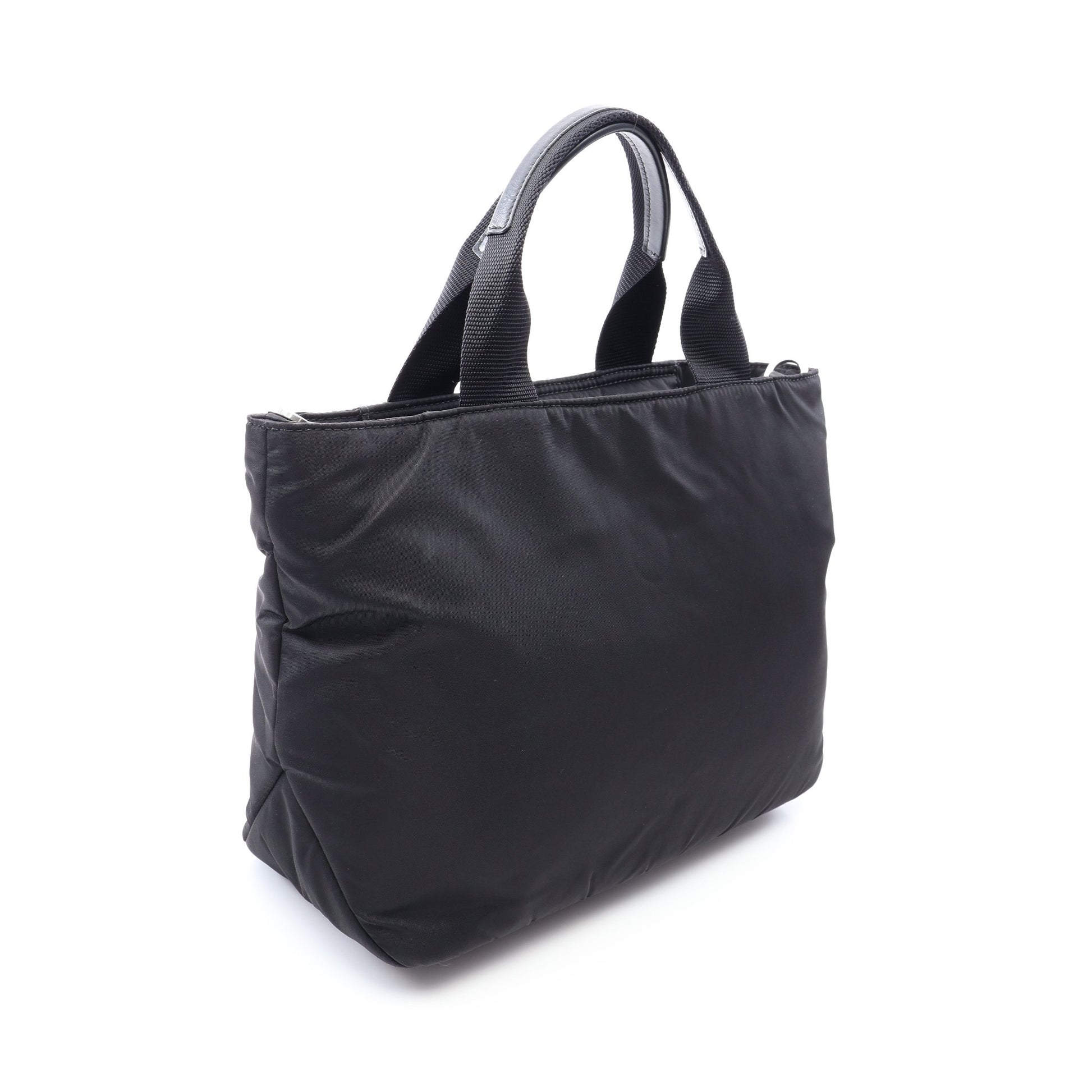 三角プレート 2WAY ハンドバッグ ナイロン レザー ブラック プラダ バッグ PRADA