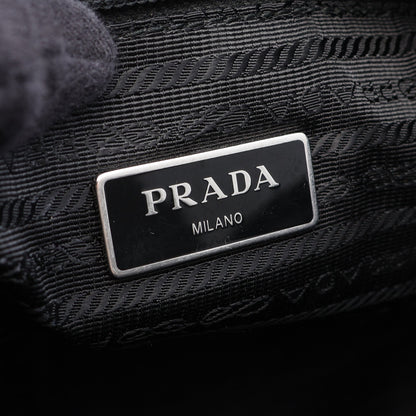 三角プレート 2WAY ハンドバッグ ナイロン レザー ブラック プラダ バッグ PRADA
