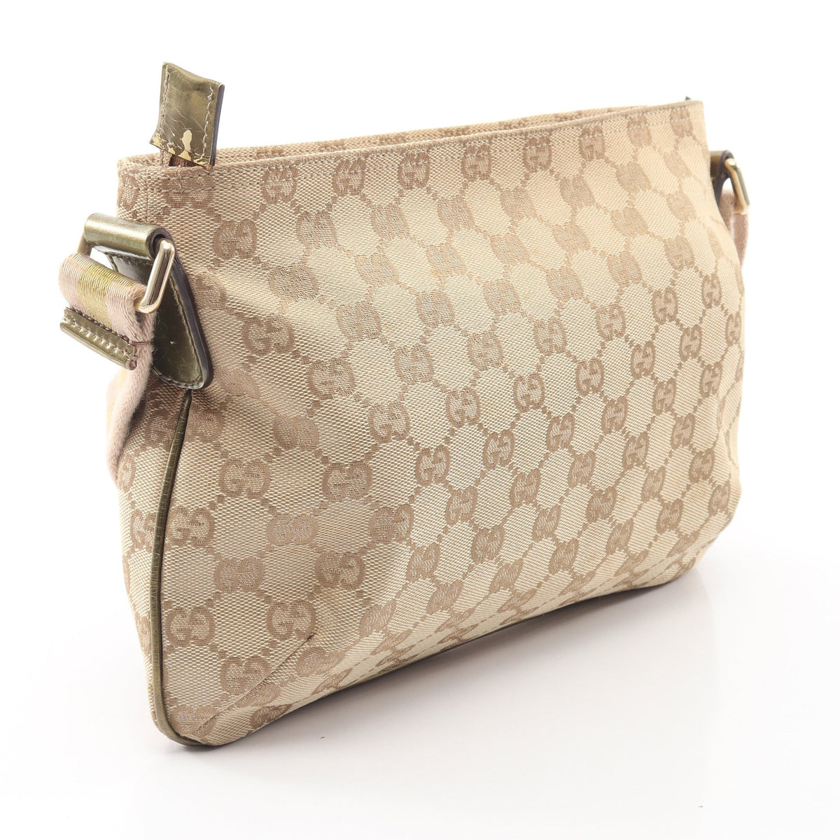 GGキャンバス ショルダーバッグ キャンバス ベージュ ピンク ゴールド グッチ バッグ GUCCI