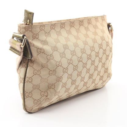 GGキャンバス ショルダーバッグ キャンバス ベージュ ピンク ゴールド グッチ バッグ GUCCI