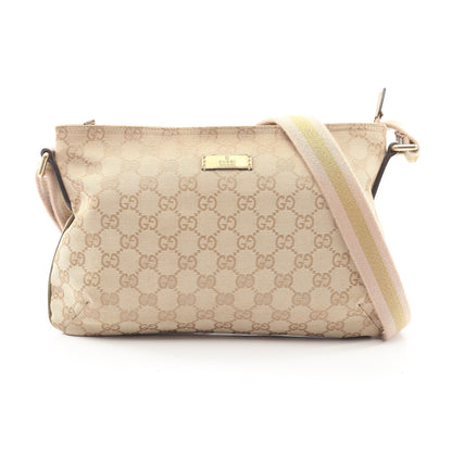 GGキャンバス ショルダーバッグ キャンバス ベージュ ピンク ゴールド グッチ バッグ GUCCI
