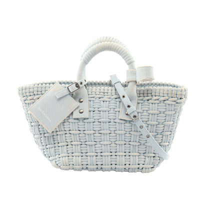 BISTRO XS ビストロ バスケットバッグ 2WAY ハンドバッグ トートバッグ デニム ライトブルー バレンシアガ バッグ BALENCIAGA