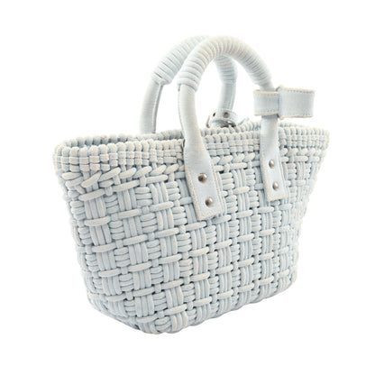 BISTRO XS ビストロ バスケットバッグ 2WAY ハンドバッグ トートバッグ デニム ライトブルー バレンシアガ バッグ BALENCIAGA