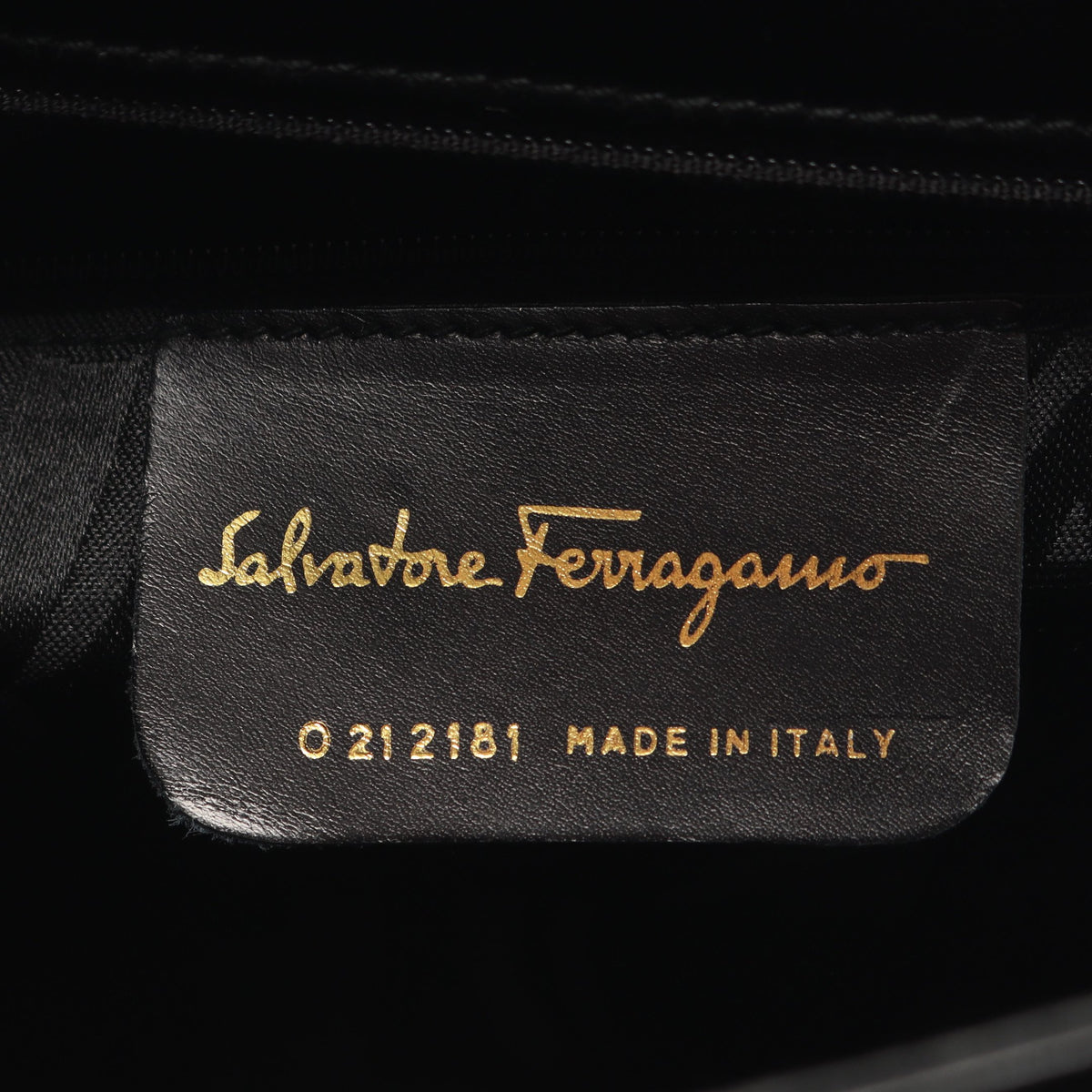 ガンチーニ 2WAY ハンドバッグ レザー ブラック サルヴァトーレフェラガモ バッグ Salvatore Ferragamo