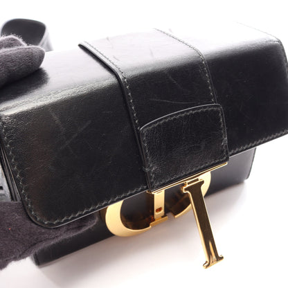 30 MONTAIGNE モンテーニュ ボックス ショルダーバッグ レザー ブラック クリスチャンディオール バッグ Christian Dior