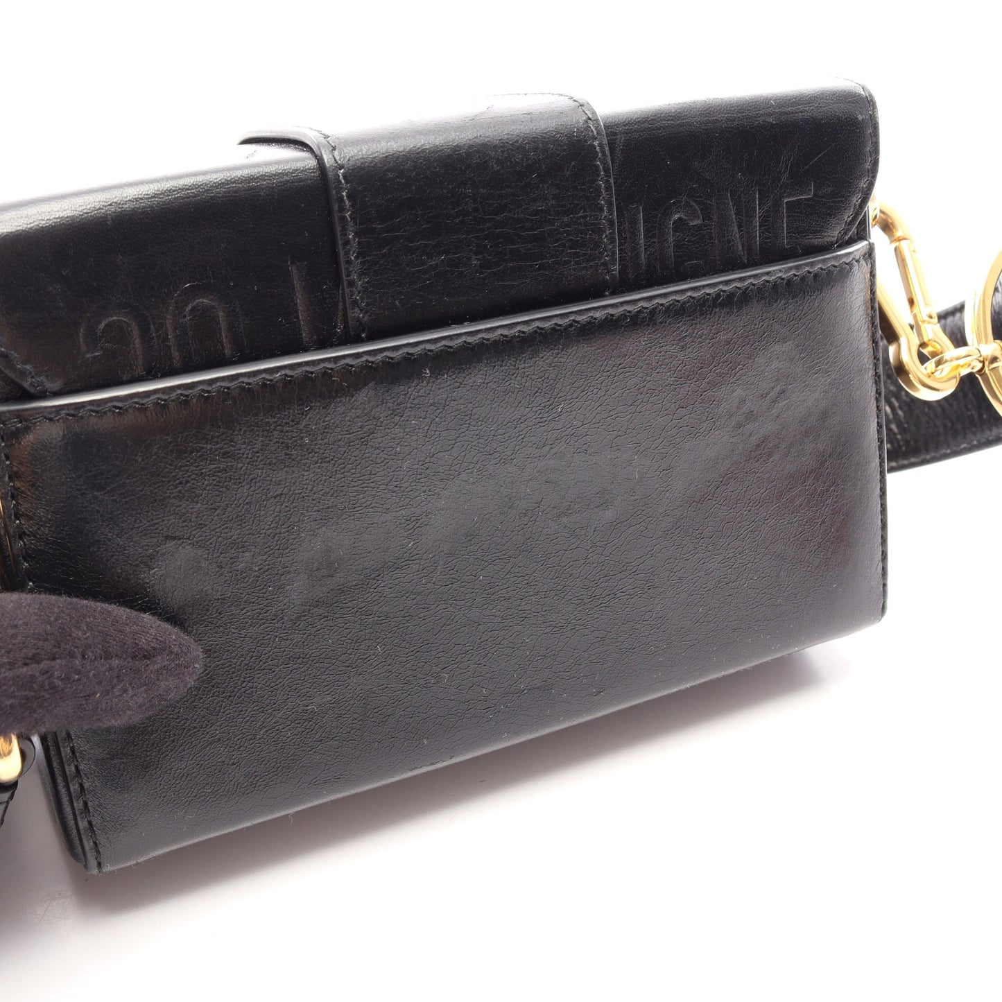 30 MONTAIGNE モンテーニュ ボックス ショルダーバッグ レザー ブラック クリスチャンディオール バッグ Christian Dior
