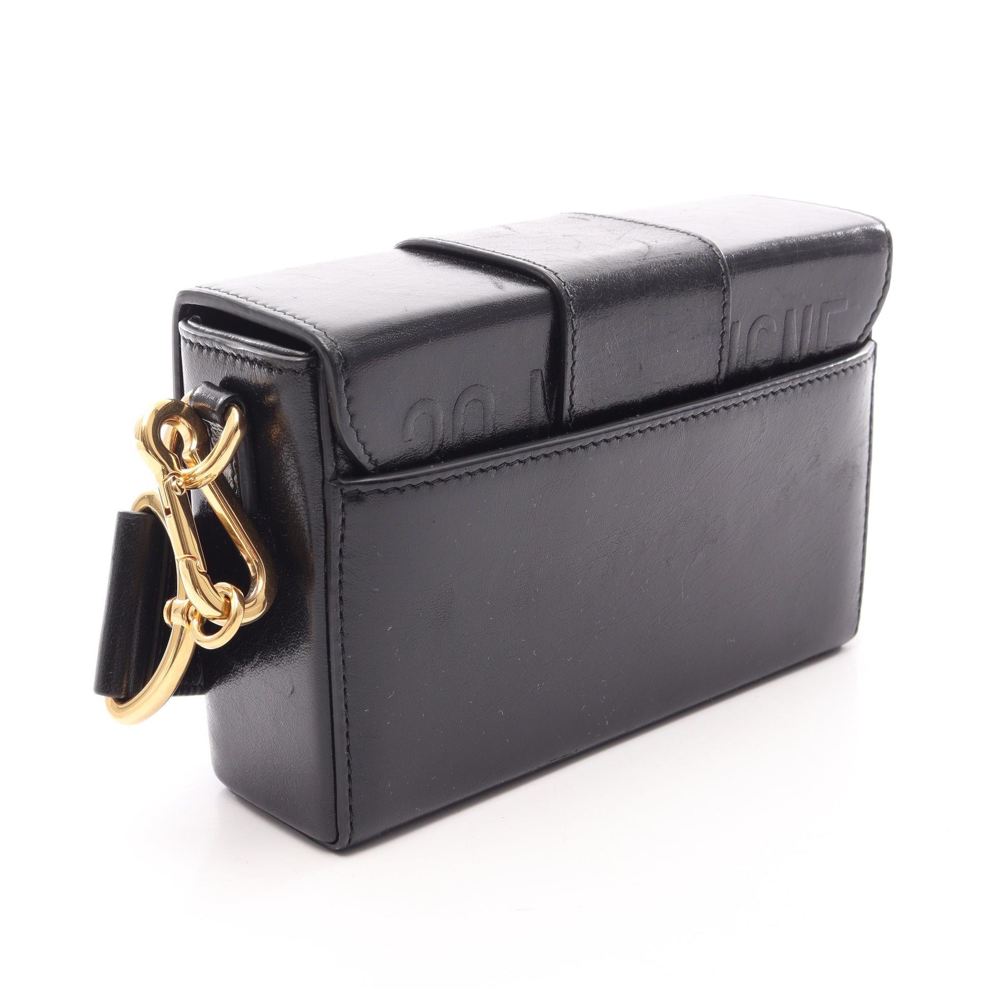 30 MONTAIGNE モンテーニュ ボックス ショルダーバッグ レザー ブラック クリスチャンディオール バッグ Christian Dior