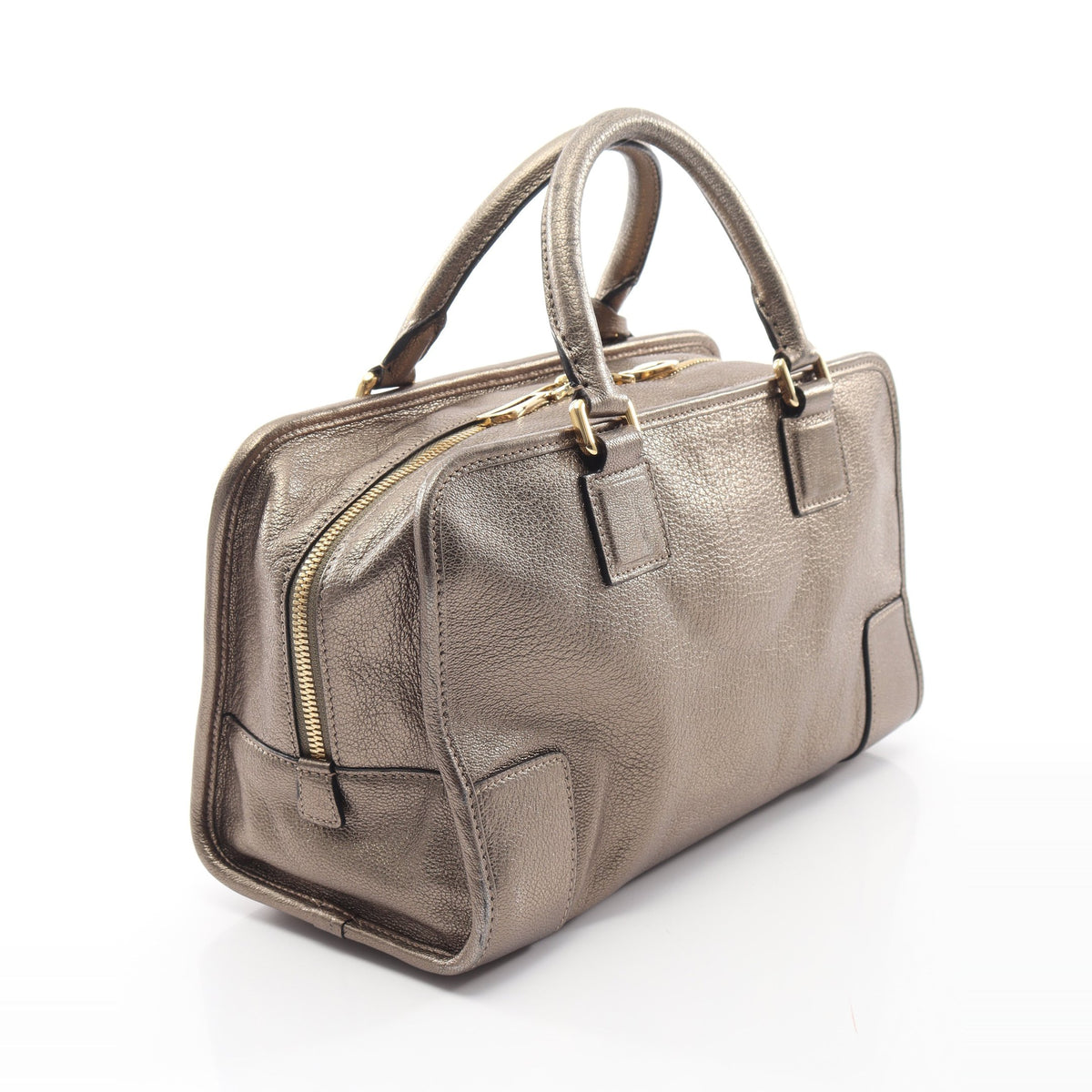 アマソナ28 ハンドバッグ レザー ブロンズ ロエベ バッグ LOEWE
