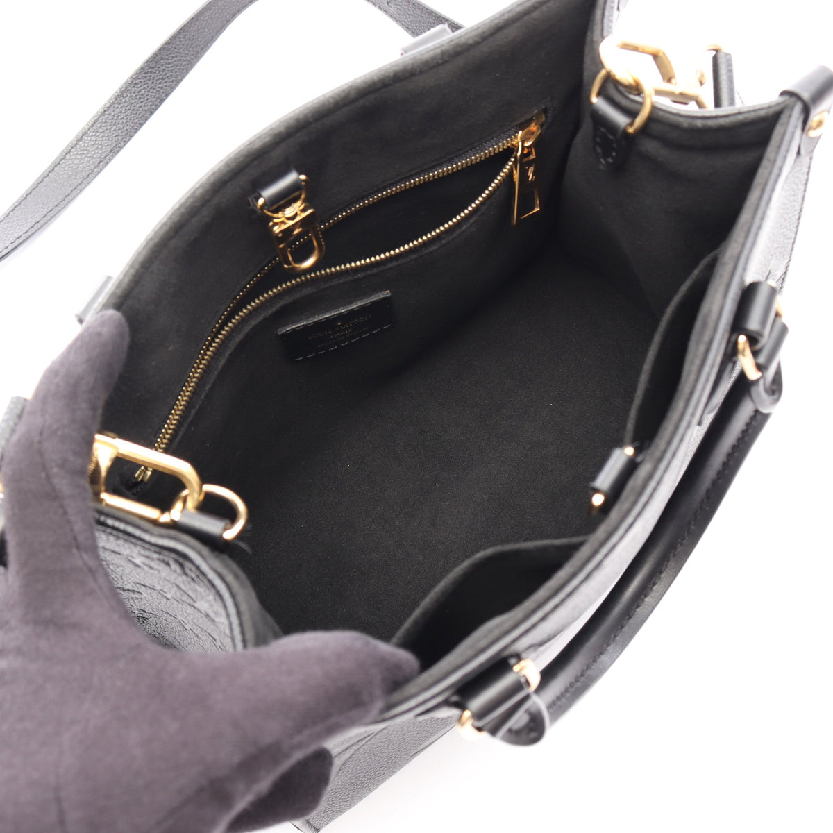 オンザゴーPM モノグラムアンプラント ノワール 2WAY ハンドバッグ レザー ブラック ルイヴィトン バッグ LOUIS VUITTON