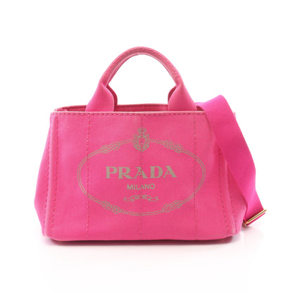 CANAPA カナパ ミニ 2WAY ハンドバッグ トートバッグ キャンバス ピンク プラダ バッグ PRADA