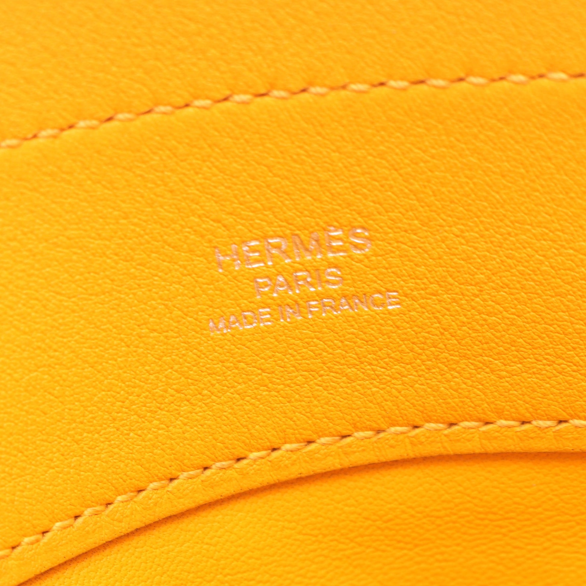 サック アリーヌ ミニ ムタード ショルダーバッグ ヴォースイフト オレンジ シルバー金具 C刻印 エルメス バッグ HERMES