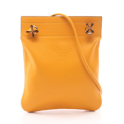 サック アリーヌ ミニ ムタード ショルダーバッグ ヴォースイフト オレンジ シルバー金具 C刻印 エルメス バッグ HERMES