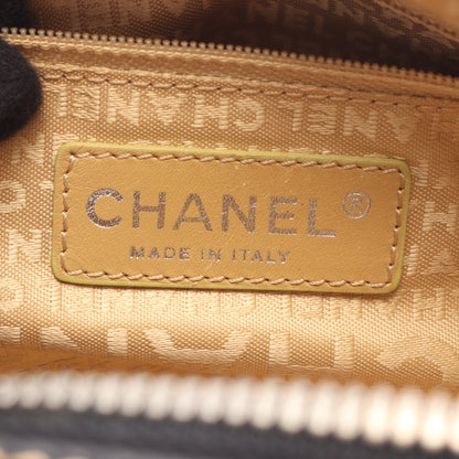 ロゴ フリンジ ハンドバッグ レザー ブラック シルバー金具 シャネル バッグ CHANEL
