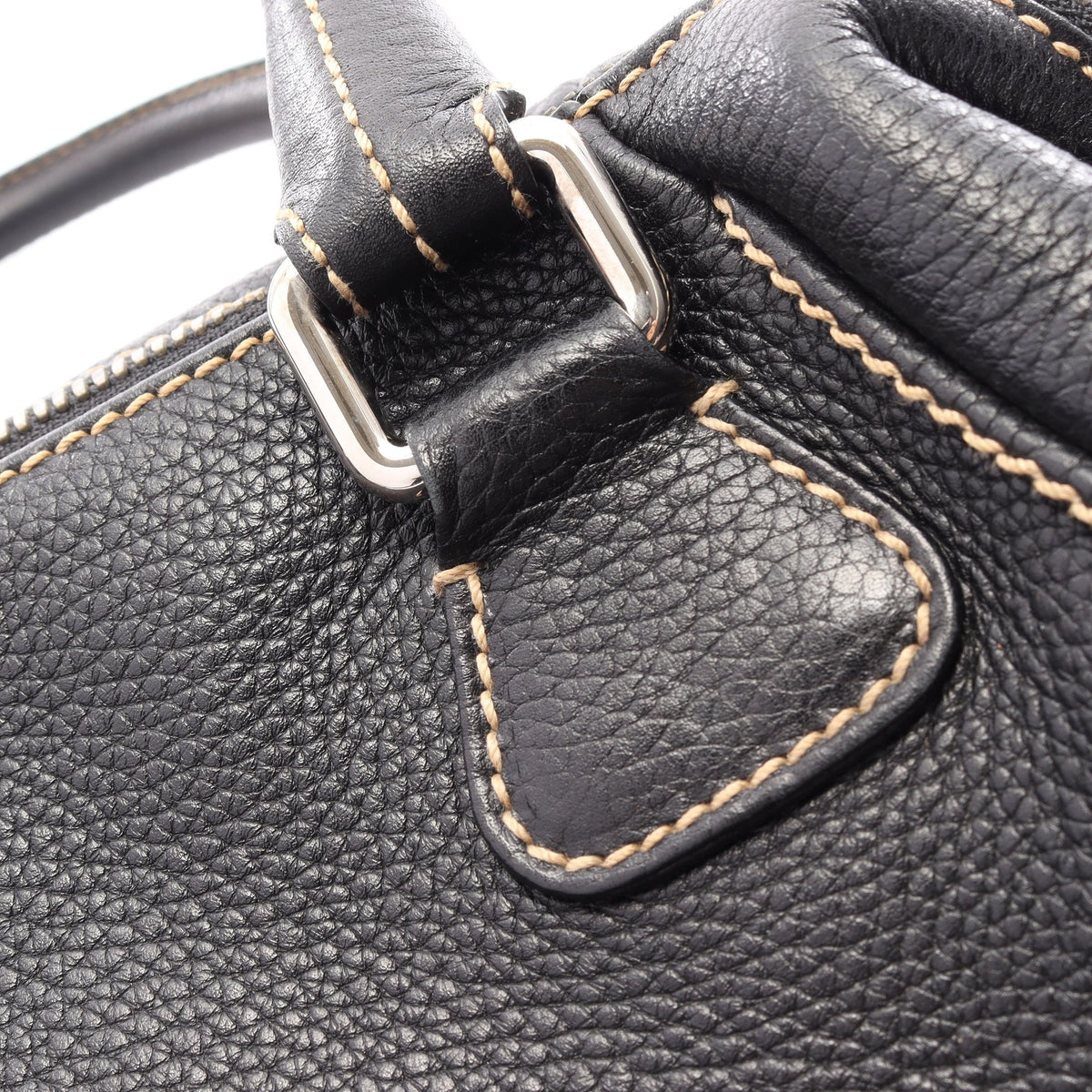 ロゴ フリンジ ハンドバッグ レザー ブラック シルバー金具 シャネル バッグ CHANEL