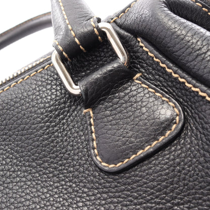 ロゴ フリンジ ハンドバッグ レザー ブラック シルバー金具 シャネル バッグ CHANEL