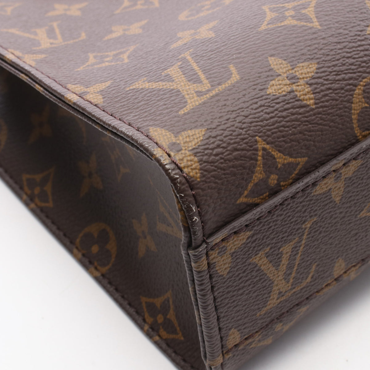 サックプラBB モノグラム 2WAY ハンドバッグ PVC レザー ブラウン ルイヴィトン バッグ LOUIS VUITTON