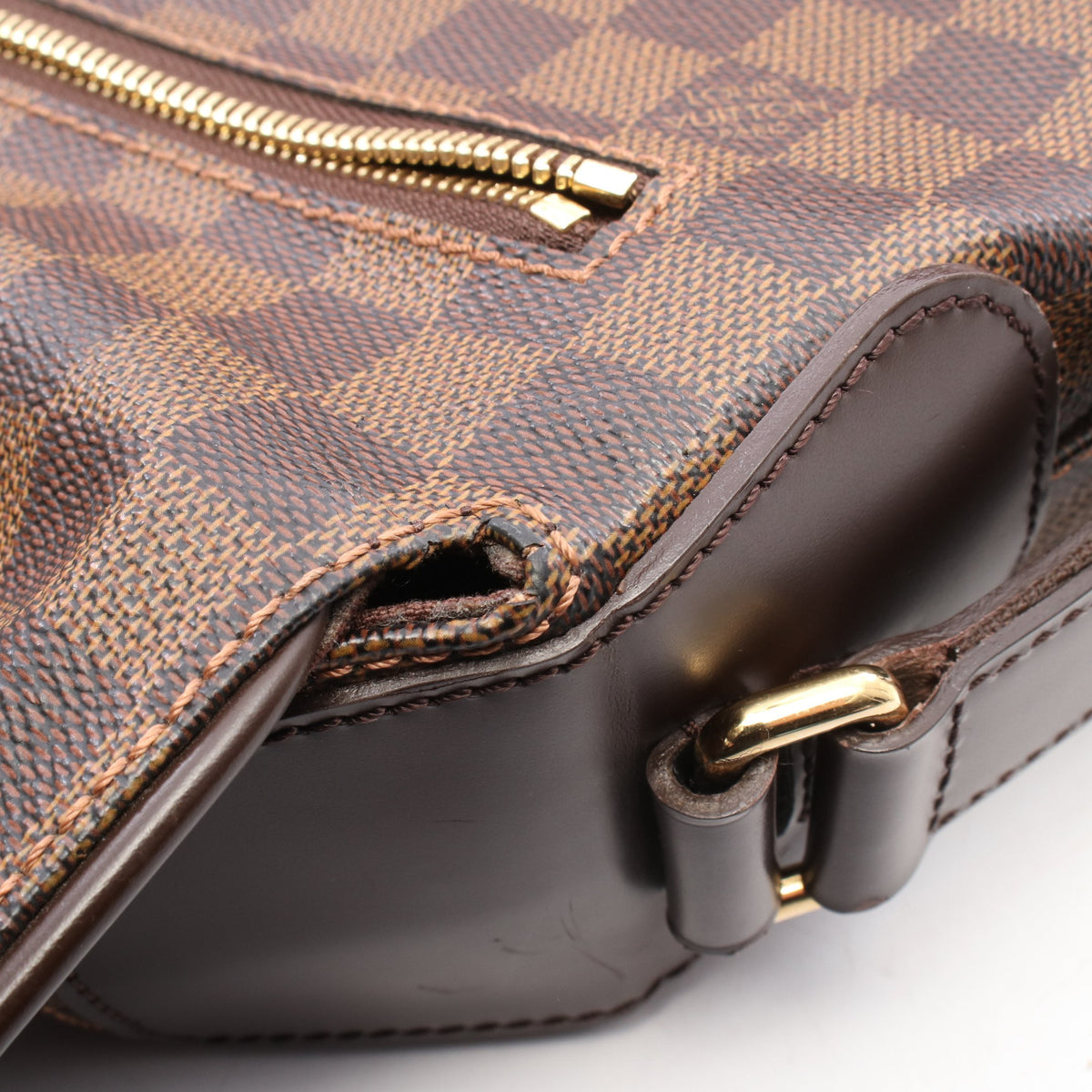 スペンサー ダミエエベヌ ショルダーバッグ PVC レザー ブラウン ルイヴィトン バッグ LOUIS VUITTON