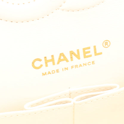 マトラッセ Wフラップ Wチェーンショルダーバッグ キャビアスキン ホワイト ゴールド金具 シャネル バッグ CHANEL