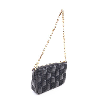 ポシェット トロカ ダミエジャイアント 2WAY チェーンショルダーバッグ レザー ブラック ルイヴィトン バッグ LOUIS VUITTON