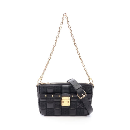 ポシェット トロカ ダミエジャイアント 2WAY チェーンショルダーバッグ レザー ブラック ルイヴィトン バッグ LOUIS VUITTON