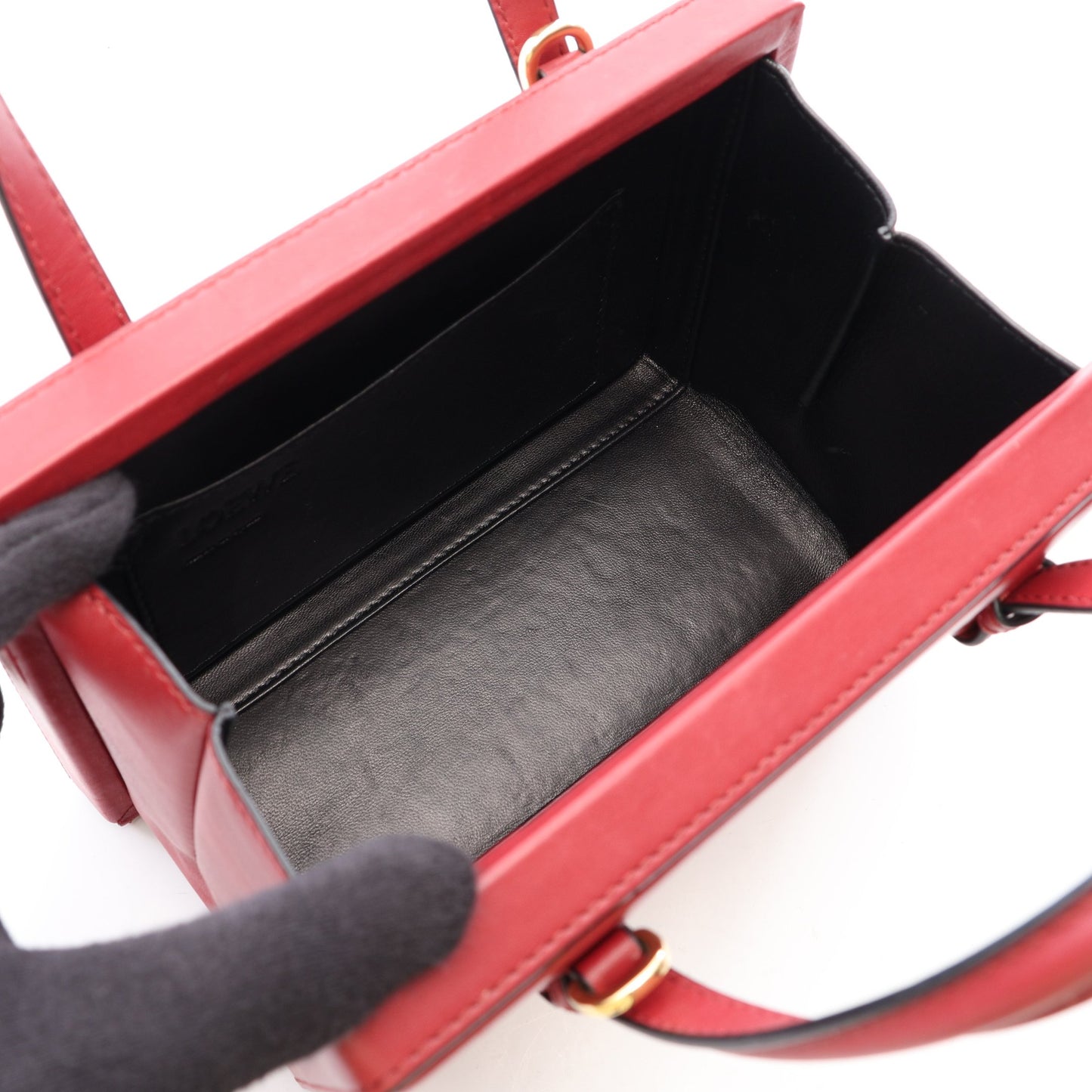 POSTAL SMALL ポスタル スモール 2WAY ハンドバッグ レザー レッド ロエベ