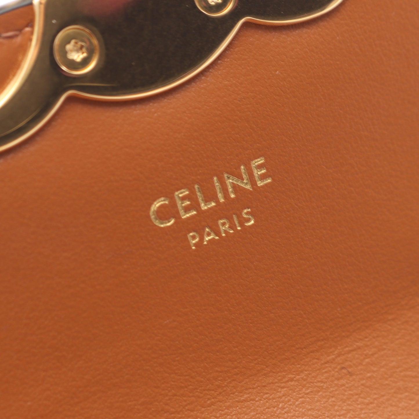ミニクロード トリオンフ ショルダーバッグ PVC レザー ブラック ブラウン セリーヌ バッグ CELINE