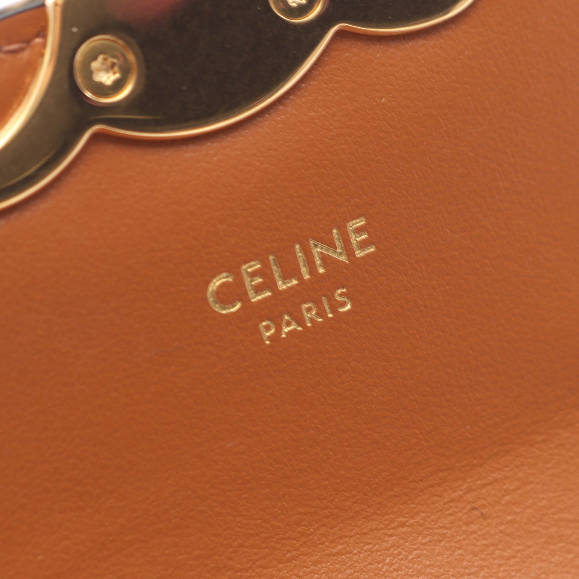 ミニクロード トリオンフ ショルダーバッグ PVC レザー ブラック ブラウン セリーヌ バッグ CELINE