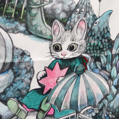 GUCCI × ヒグチユウコ GG柄 スカーフ シルク グリーン マルチカラー グッチ