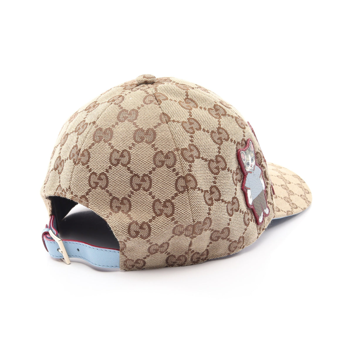 GUCCI × ヒグチユウコ GGキャンバス キャップ レザー ベージュ ライトブルー グッチ 財布・小物 GUCCI