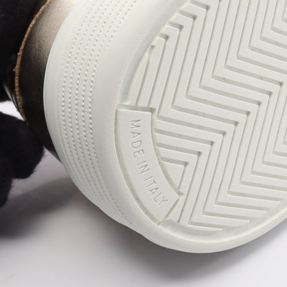 ココマーク スニーカー レザー ゴールド シャネル シューズ CHANEL