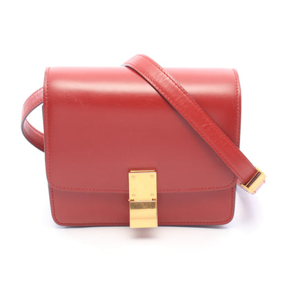クラシックスモール ショルダーバッグ レザー レッド セリーヌ バッグ CELINE