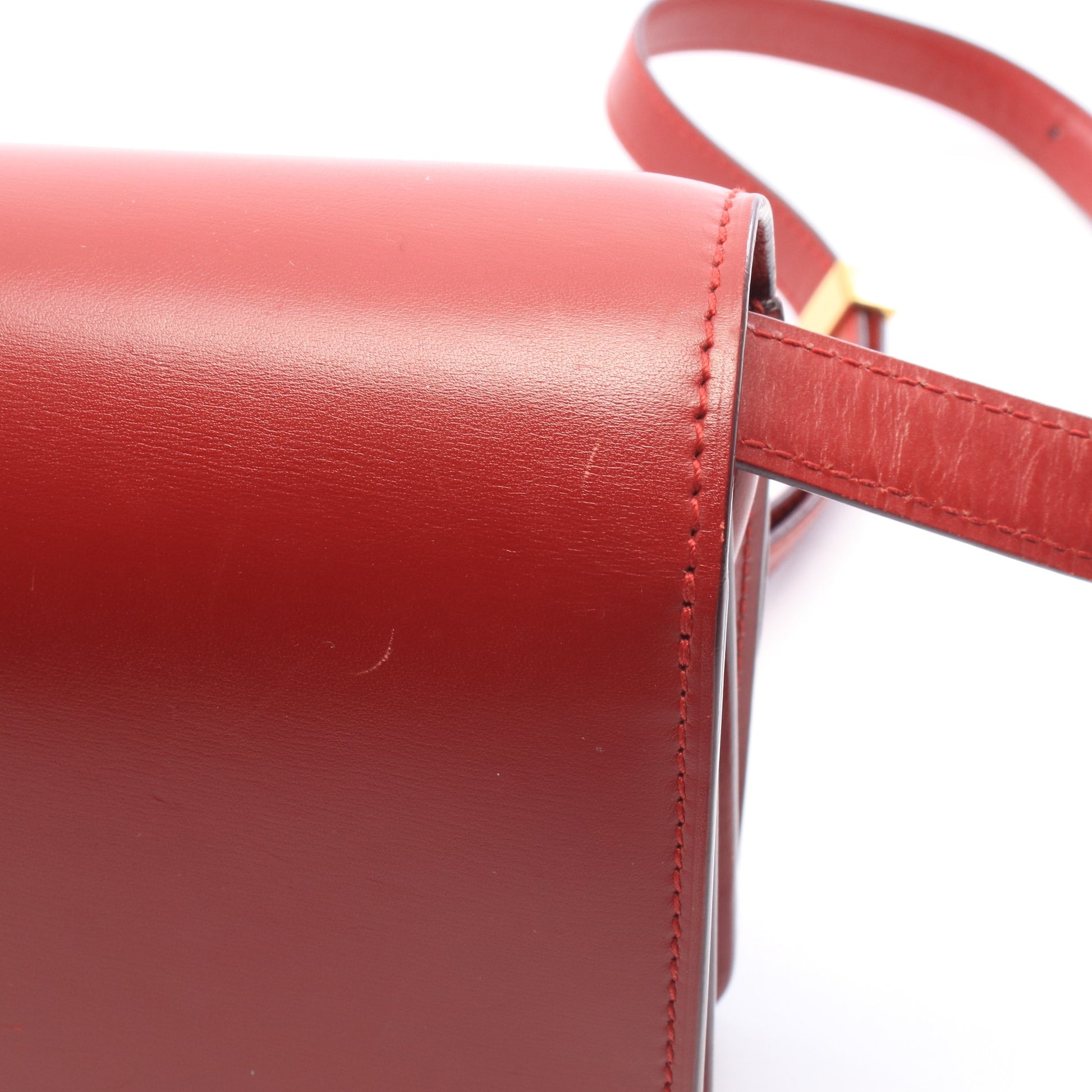 クラシックスモール ショルダーバッグ レザー レッド セリーヌ バッグ CELINE