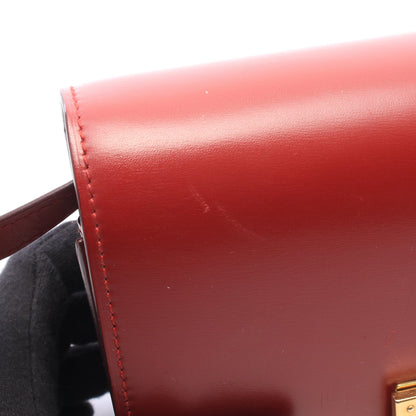 クラシックスモール ショルダーバッグ レザー レッド セリーヌ バッグ CELINE