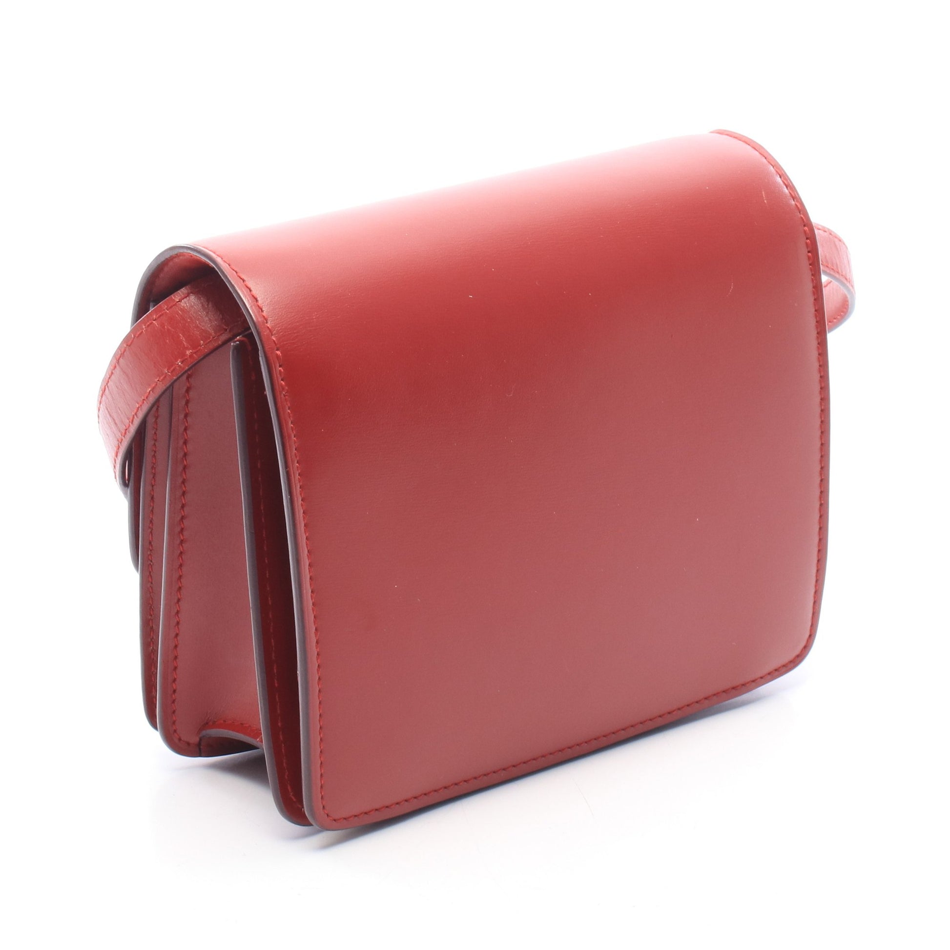 クラシックスモール ショルダーバッグ レザー レッド セリーヌ バッグ CELINE