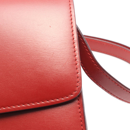 クラシックスモール ショルダーバッグ レザー レッド セリーヌ バッグ CELINE