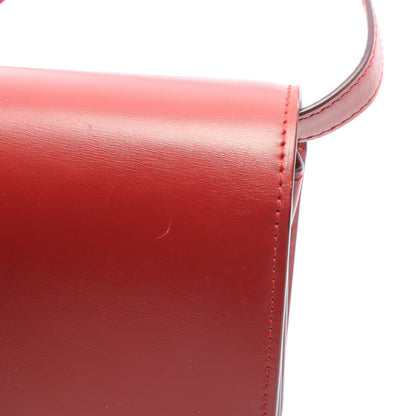 クラシックスモール ショルダーバッグ レザー レッド セリーヌ バッグ CELINE