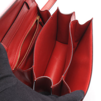 クラシックスモール ショルダーバッグ レザー レッド セリーヌ バッグ CELINE