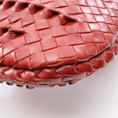 イントレチャート ハンドバッグ レザー レッドブラウン ボッテガヴェネタ バッグ BOTTEGA VENETA