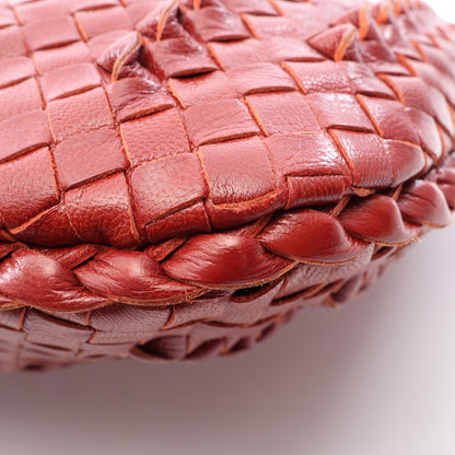 イントレチャート ハンドバッグ レザー レッドブラウン ボッテガヴェネタ バッグ BOTTEGA VENETA