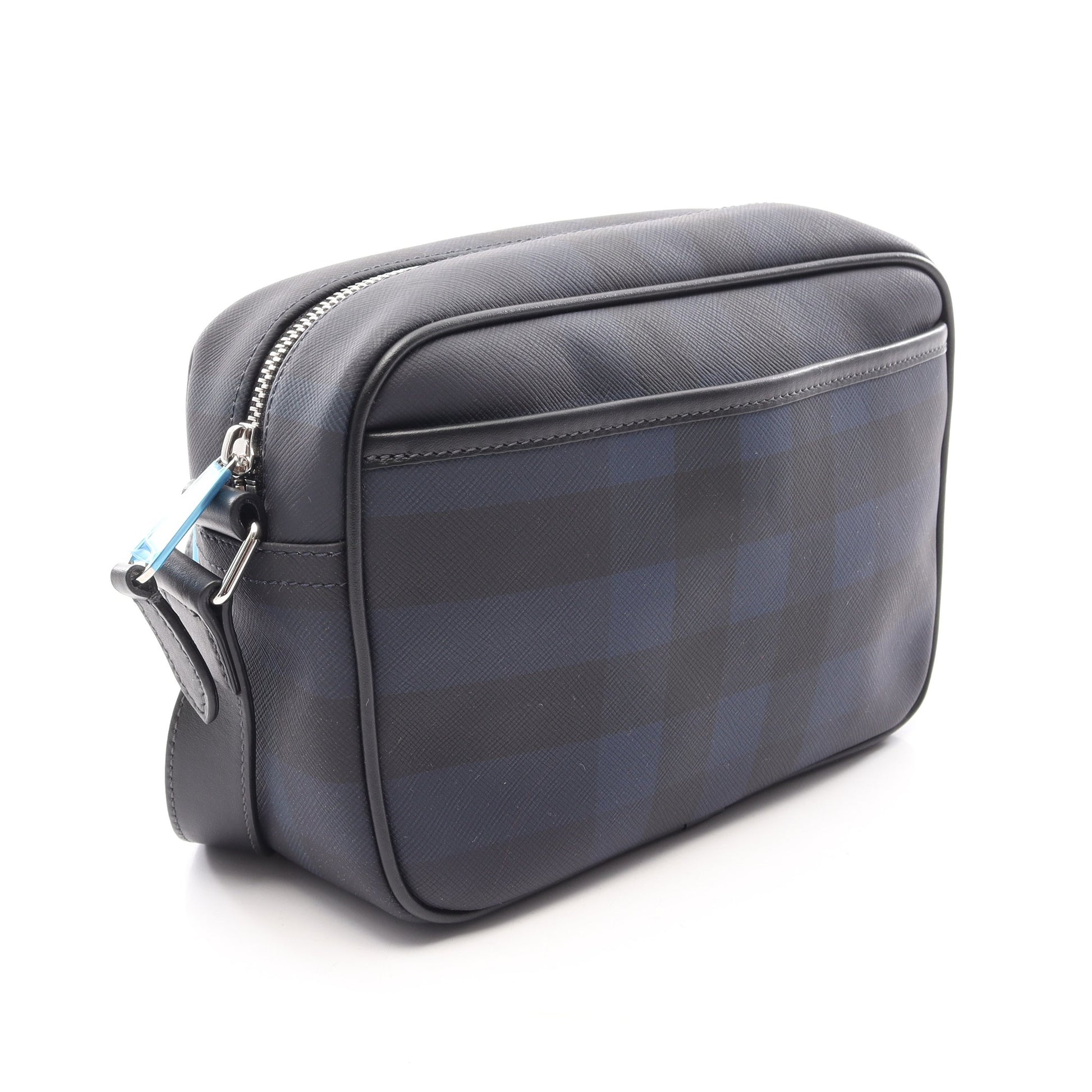 ML PADDY NCE チェック ショルダーバッグ PVC レザー ブラック ネイビー バーバリーロンドン バッグ BURBERRY LONDON