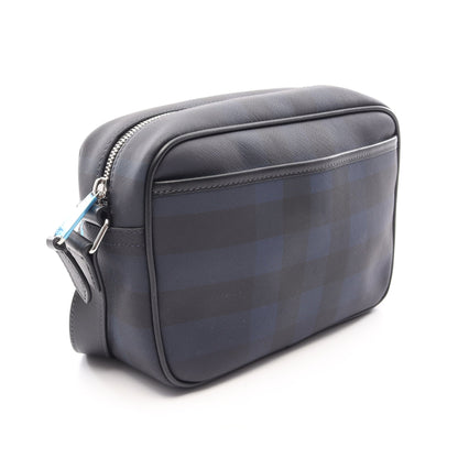ML PADDY NCE チェック ショルダーバッグ PVC レザー ブラック ネイビー バーバリーロンドン バッグ BURBERRY LONDON
