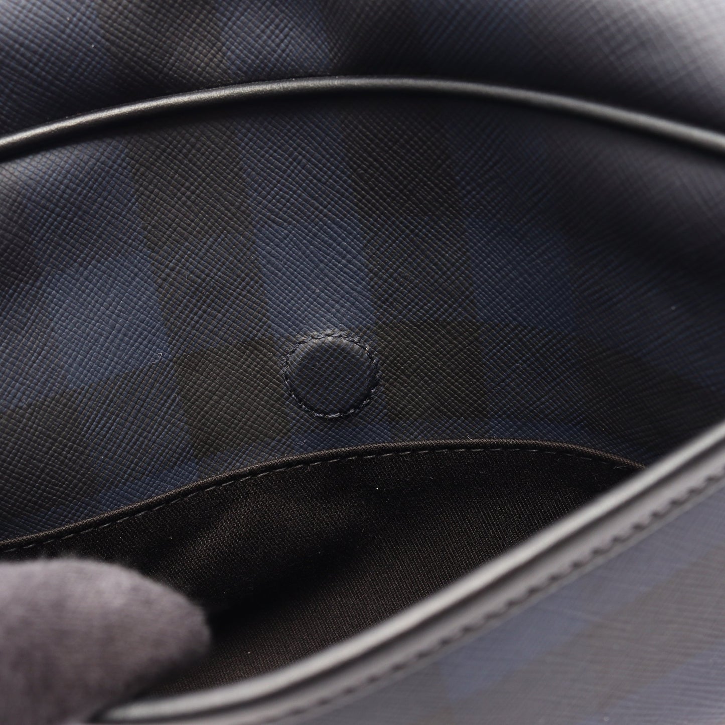 ML PADDY NCE チェック ショルダーバッグ PVC レザー ブラック ネイビー バーバリーロンドン バッグ BURBERRY LONDON