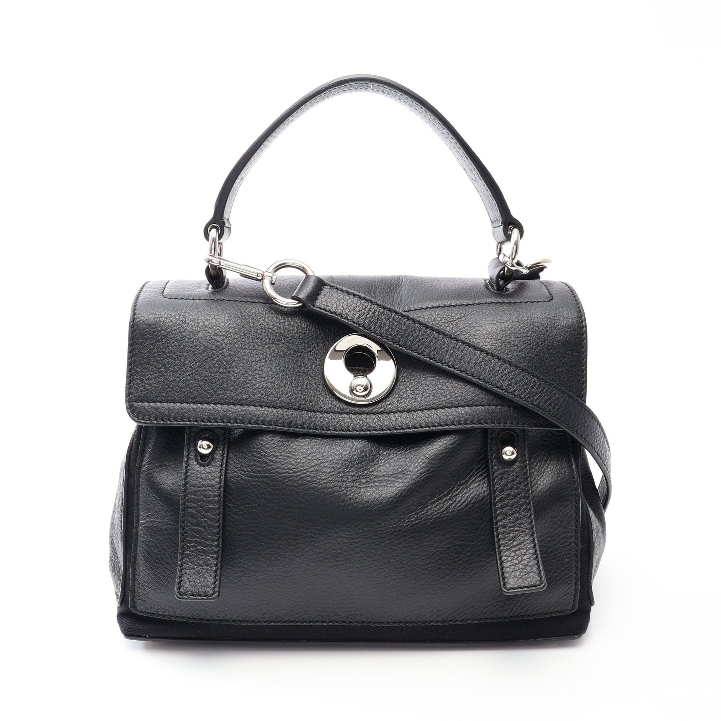 ミューズトゥ ミニ 2WAY ハンドバッグ レザー ブラック イヴサンローラン バッグ YVES SAINT LAURENT