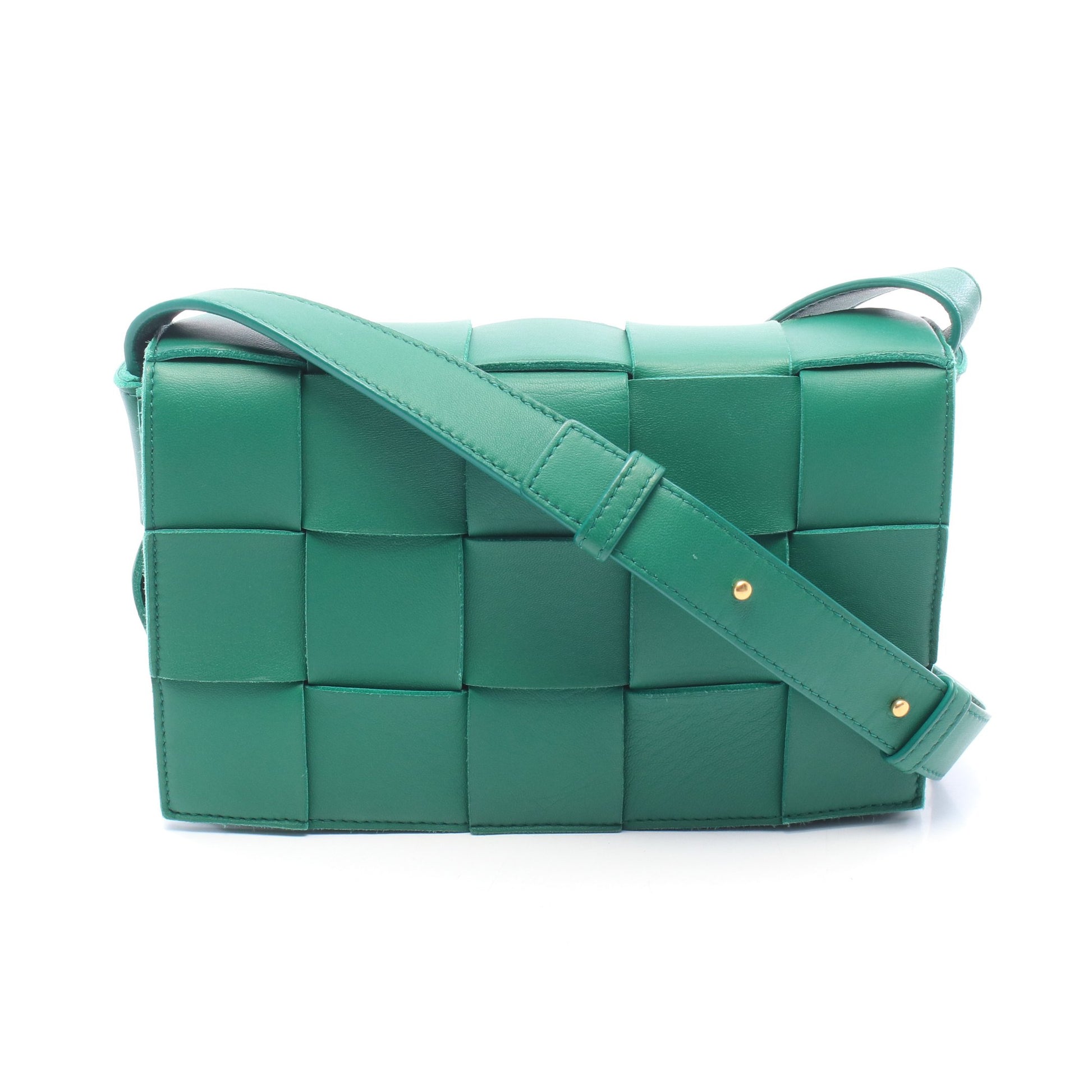 カセットバッグ ショルダーバッグ ラムスキン グリーン ボッテガヴェネタ バッグ BOTTEGA VENETA