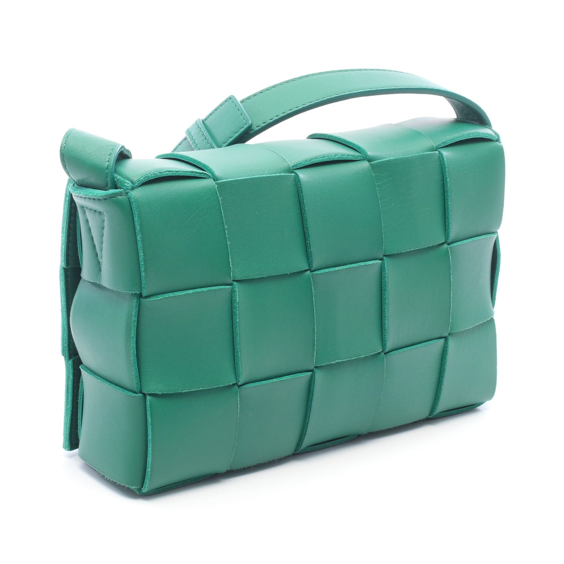カセットバッグ ショルダーバッグ ラムスキン グリーン ボッテガヴェネタ バッグ BOTTEGA VENETA