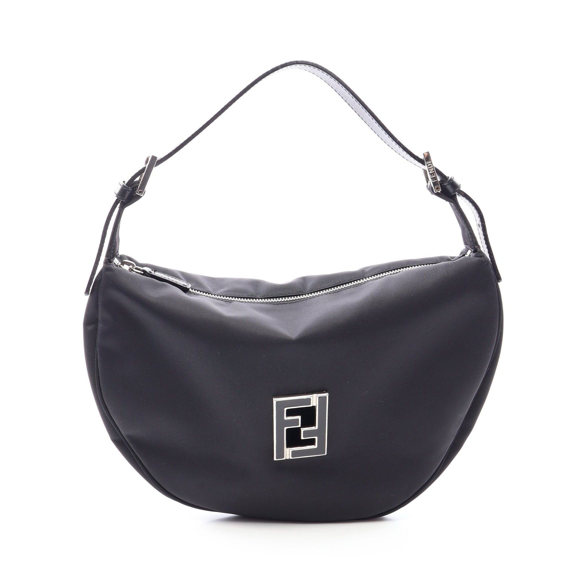ズッカ ワンショルダーバッグ ナイロン レザー ブラック フェンディ バッグ FENDI